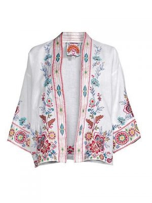 Sicilia Cropped Linen Kimono