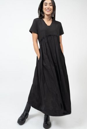 Black Midi Tee Dress