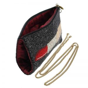 Touch Up Lipstick Beaded Cell Phone Bag