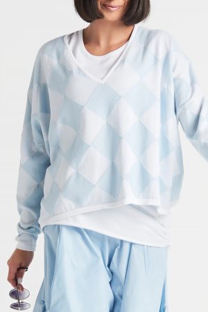 Mod Argyle V-Neck Sweater