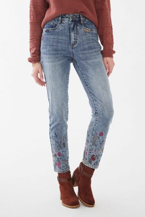 Suzanne Embroidered Pencil Ankle